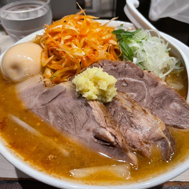 プレミアム札幌味噌らーめん＋特製トッピング＋辛ネギ＋もやし(札幌味噌らーめん葵葉 荏原中延店)