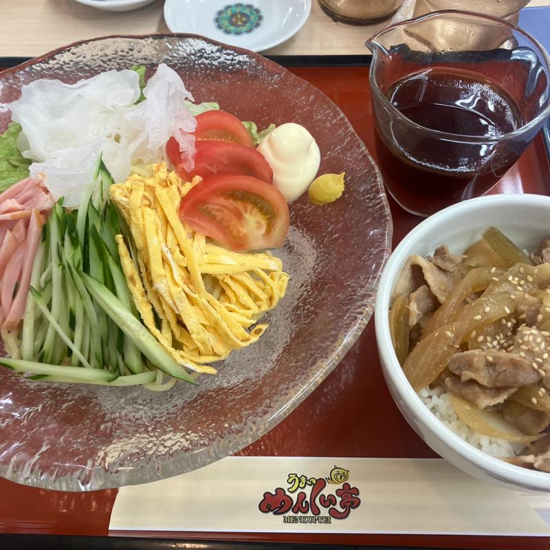 冷やし中華焼肉丼(うまいめんくい亭 （うまいめんくいてい）)
