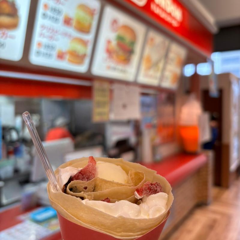 アイスいちごクレープ(ドムドムハンバーガー 児島FC店 )