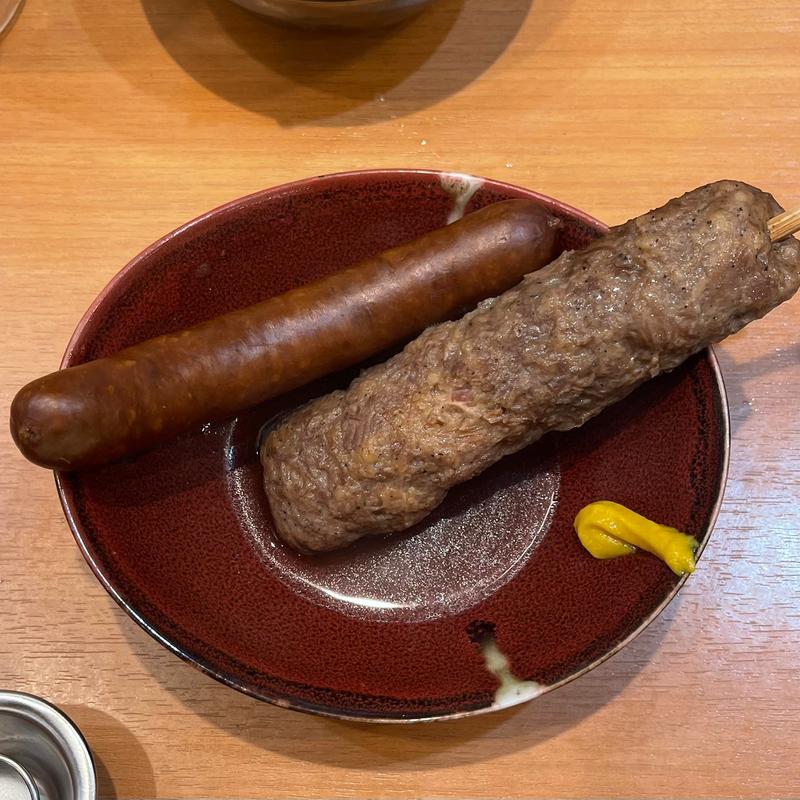 おでん(特大つくね、あらびきウインナー)(大衆串かつ酒場なかむら 福島店)