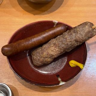 おでん(特大つくね、あらびきウインナー)