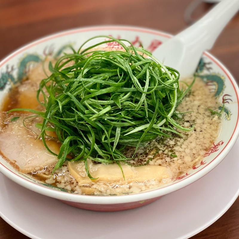 特製醤油九条ネギラーメン(京都北白川ラーメン魁力屋 三郷店)