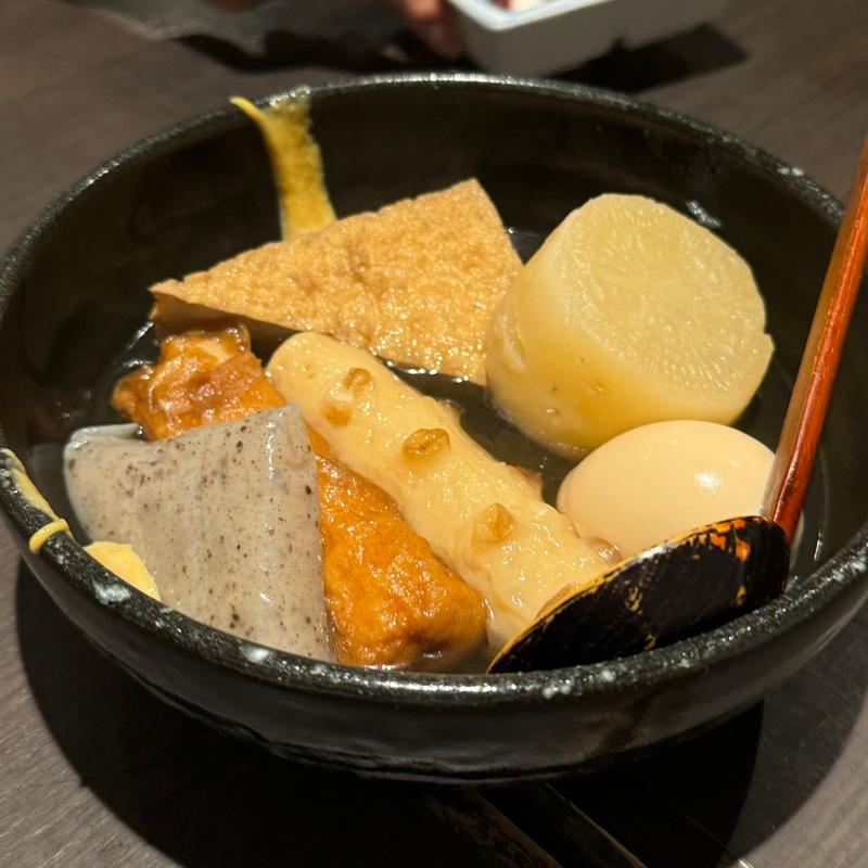 おでん6種盛り(おらが蕎麦 名古屋うまいもん通り太閤通口店)