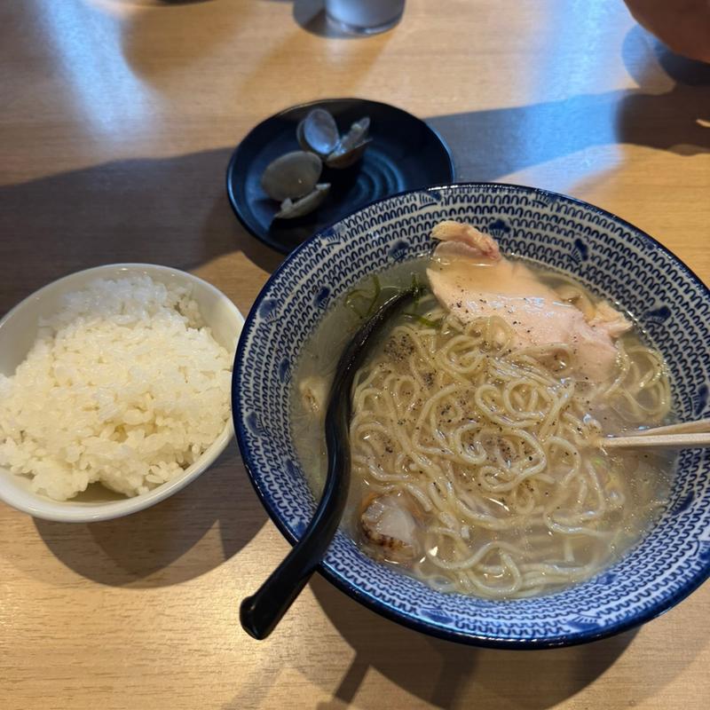 冷やし涼麺　小ライス(貝出汁らぁ麺海美風 浅草店)
