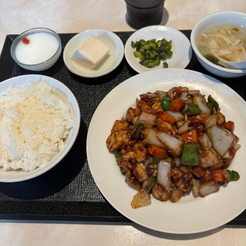 鶏肉の味噌炒め定食(隆昌酒家 MM店)