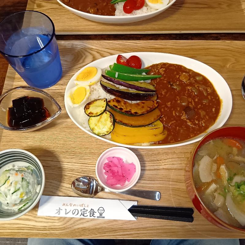 野菜カレー定食(オレの定食)