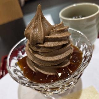 黒糖寒天ソフトクリーム(茶寮 伊藤園)