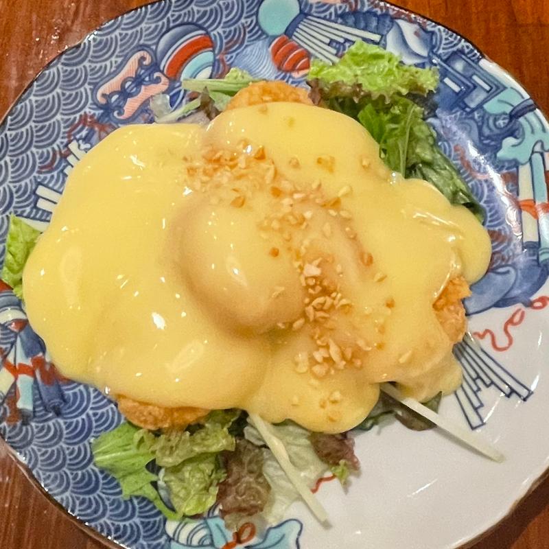 エビのマヨネーズソースがけ(四川料理と小吃 奏煖 福島)