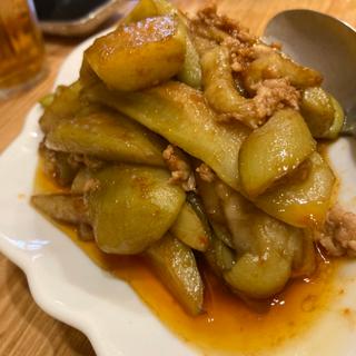 茄子の辛子炒め