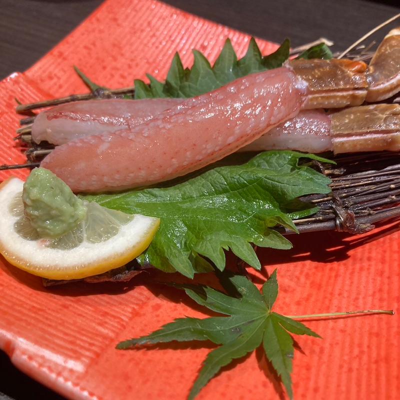 ズワイ蟹刺身(博多 かに福)