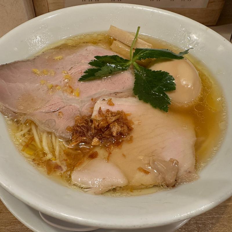 黄金貝ラーメン 味玉付き(なにわ麺次郎 然)