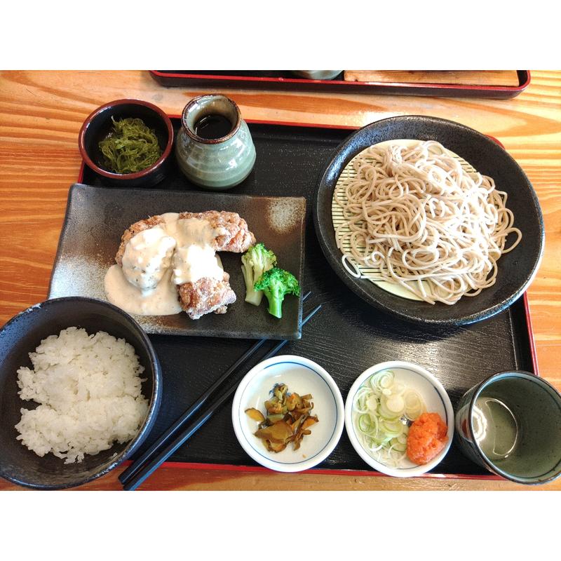 そば定食ミニD  白馬のチキン南蛮(めし家白馬 )