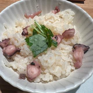 明石ダコと生姜炊き込みご飯