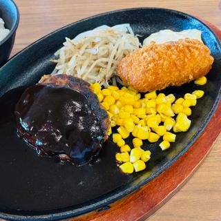 日替りランチ（ハンバーグ&カニクリームコロッケ）