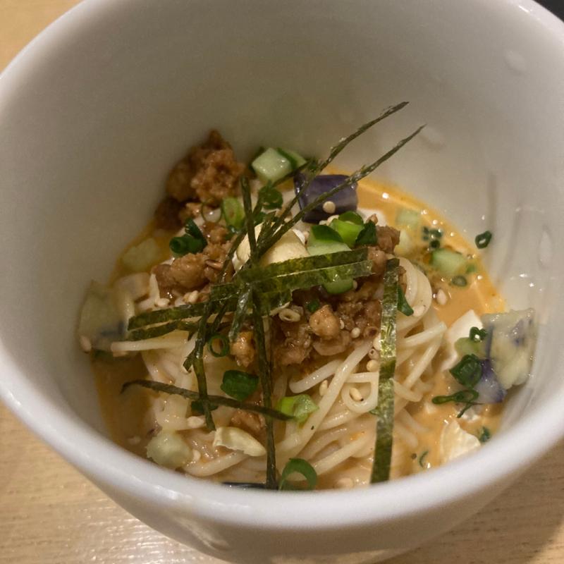 鳥出汁冷やし担々麺(焼鳥 大富)