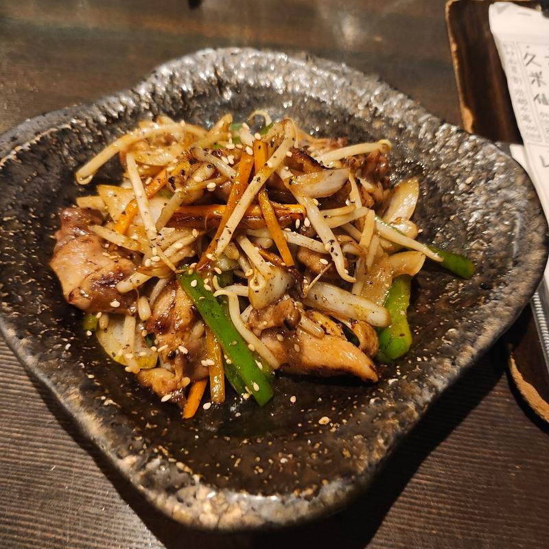 県産親鳥旨だれ野菜炒め(すみびやき串串 )