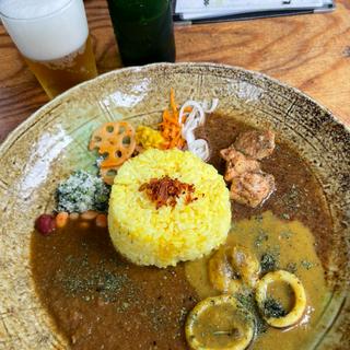スパイスカレー3種盛