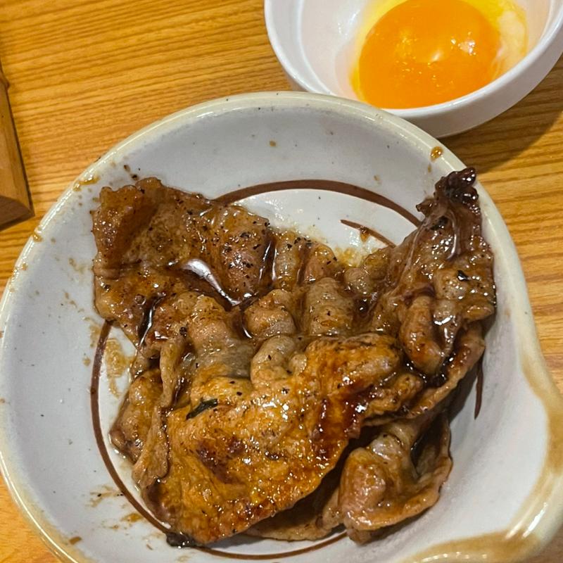 豚バラ肉炒めハーフ(武州うどんあかね&みどりダイニング)