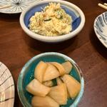 ポテサラ　酢玉葱