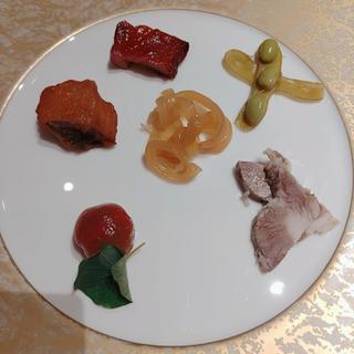 京の都もち豚の叉焼入り前菜の盛り合わせ