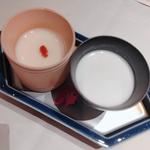 タピオカ入りココナッツミルク 香桃杏仁豆腐