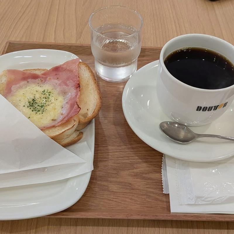 ホットモーニング クロックムッシュ ブレンドコーヒー(ドトールコーヒーショップ 祖師ヶ谷大蔵駅店)