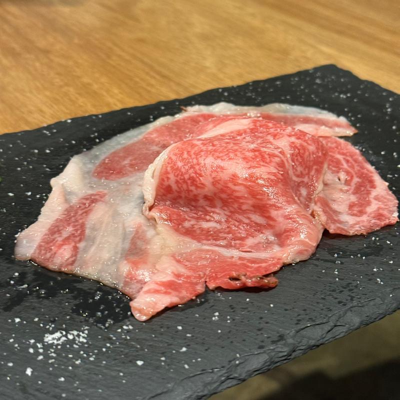 大判一枚炙り さしとろリブロース(たてがみ 今池駅前店)