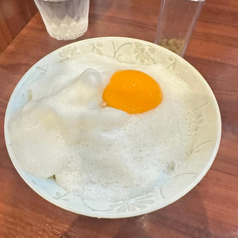 だし塩で食べるふわふわTKG(麺屋かねよし 住道店)