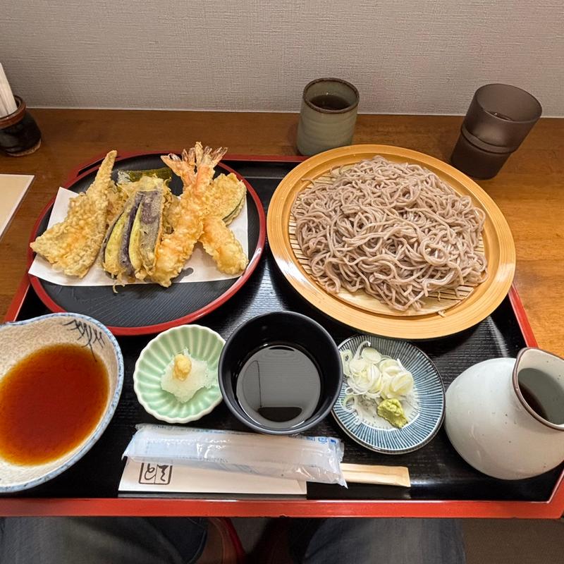 天ぷら蕎麦大盛り(むら山)