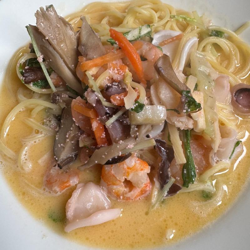 明太子風味シーフードスープスパゲティー(小さなレストラン てら川 )