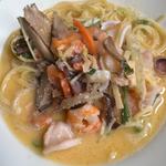 明太子風味シーフードスープスパゲティー