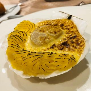 帆立貝のサバイヨングラタン_セミコース