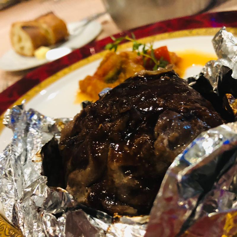 中山牛100%パピヨットハンバーグ_セミコース(フランス厨房 旬彩 中央駅店 )