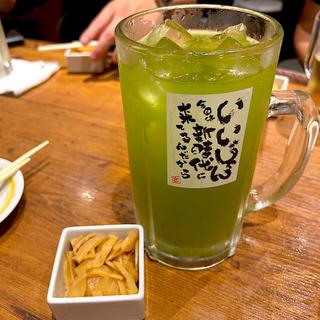 抹茶割りメガ＆お通し