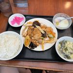 豚肉と長ネギ炒め定食