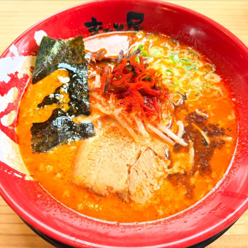 赤辛牛白湯ラーメン(ラーメンまこと屋 八尾南太子堂店)