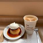 かためのプリン アイスカフェラテ