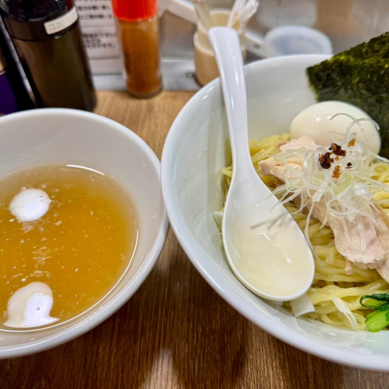 味玉昆布の塩つけ麺(昆布の塩らー麺専門店MANNISH 東日本橋店)