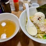 味玉昆布の塩つけ麺