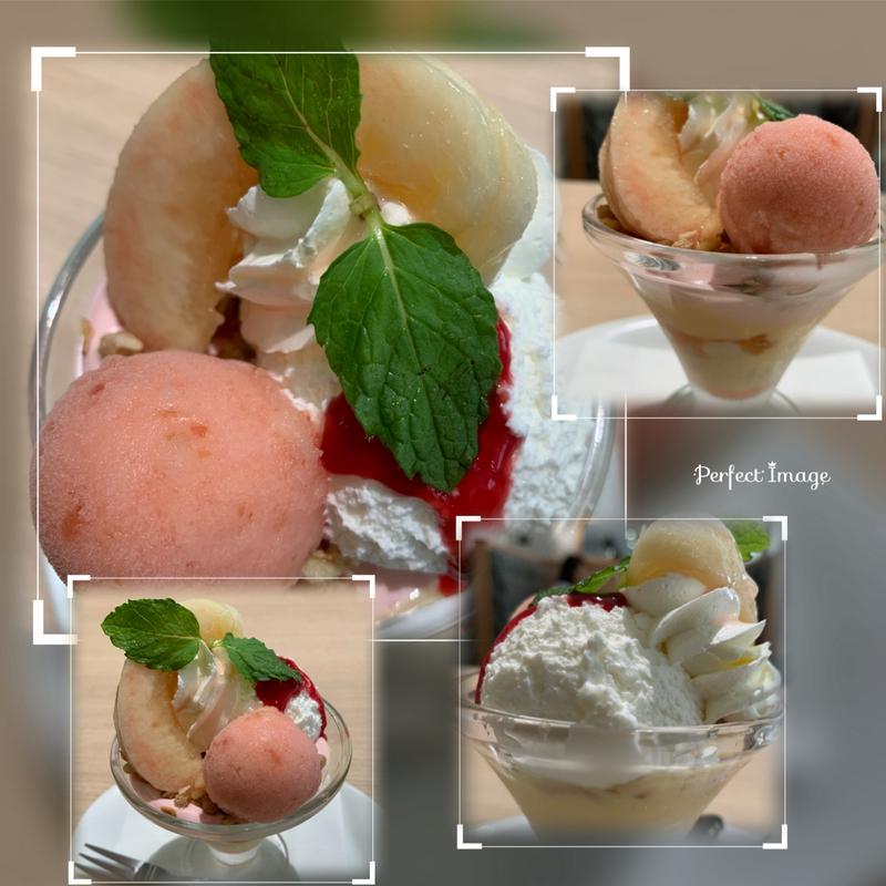 フレッシュ桃のパルフェ(デニーズ 上板橋店)