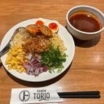 よだれ鶏の冷やし辛つけ麺 大盛り