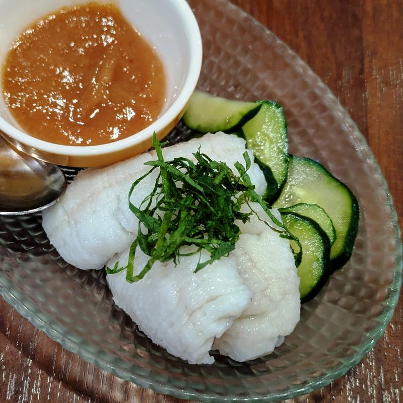 鱧の湯引き 梅肉ソース(キリンシティ 川崎アゼリア店)