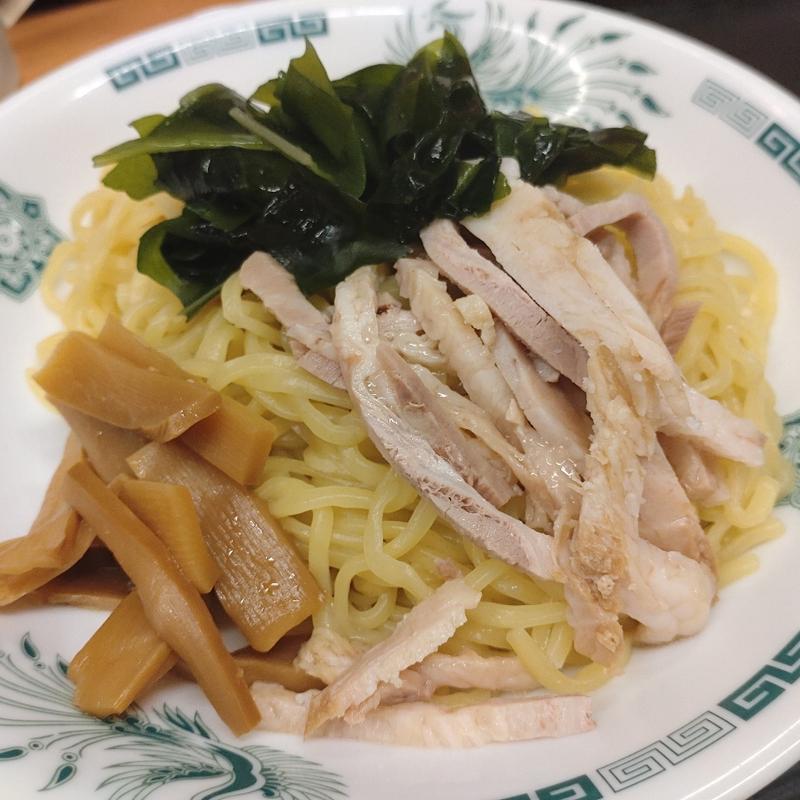 ﾋﾟﾘ辛豚骨つけ麺＋餃子(日高屋 柏駅東口店)