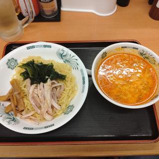 ﾋﾟﾘ辛豚骨つけ麺＋餃子