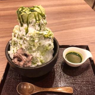 抹茶クリームのかき氷