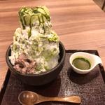 抹茶クリームのかき氷