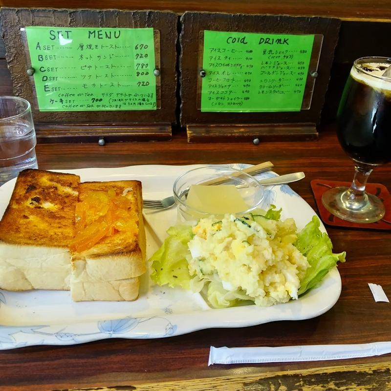 厚焼きトーストセット(モカ喫茶店 )