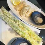 アスパラガス天　河豚天