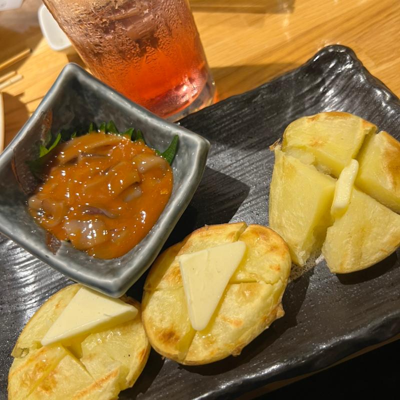 きたあかりじゃがバター　塩辛和え(喜八 （きはち）)