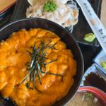 雲丹丼　つぶ貝刺身